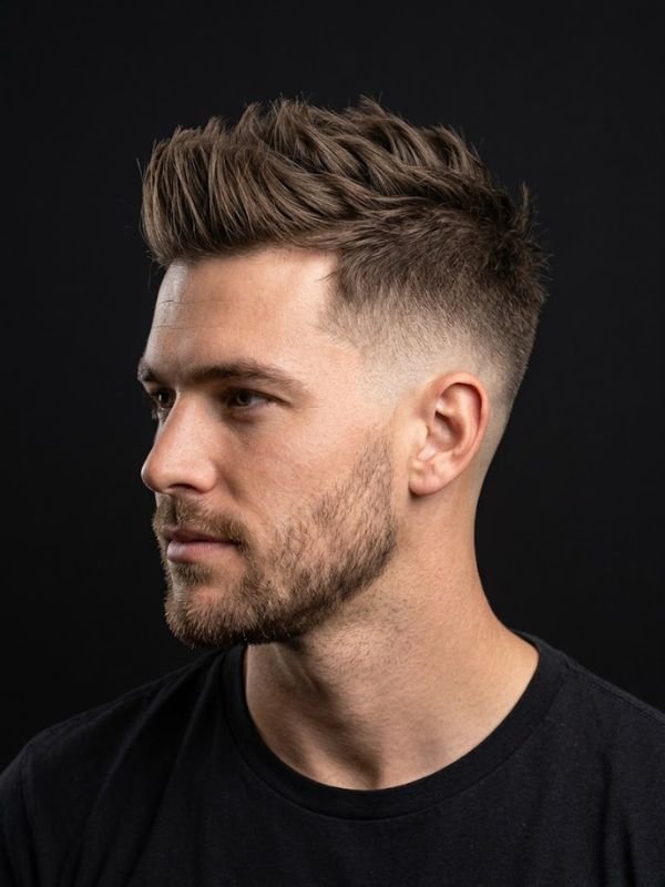 10. Faux Hawk Taper Fade