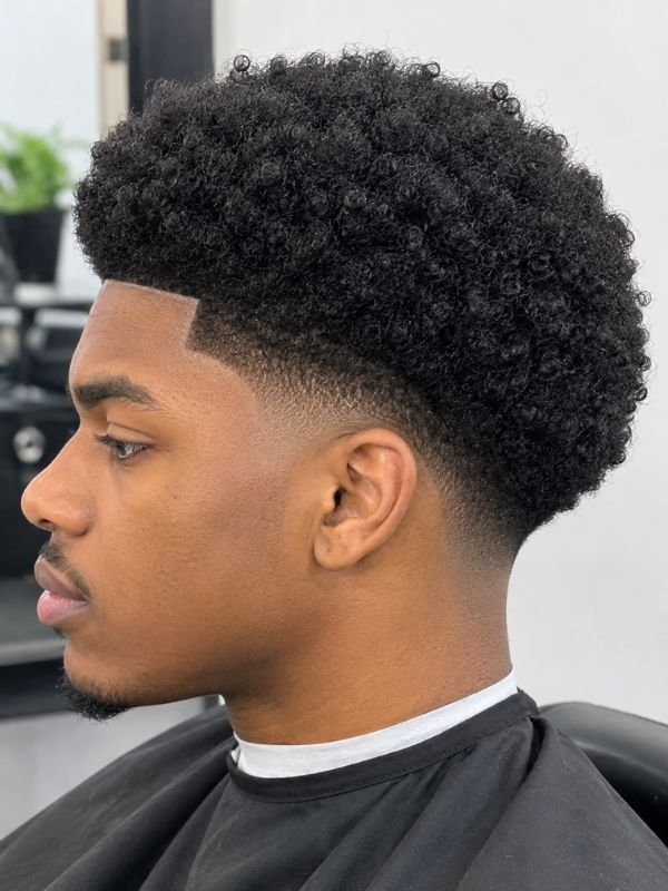 10. Low Taper Fade Black Afro