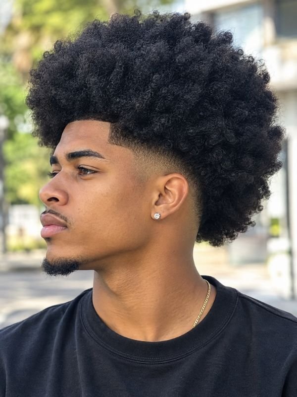 12. Low Taper Fade Big Afro