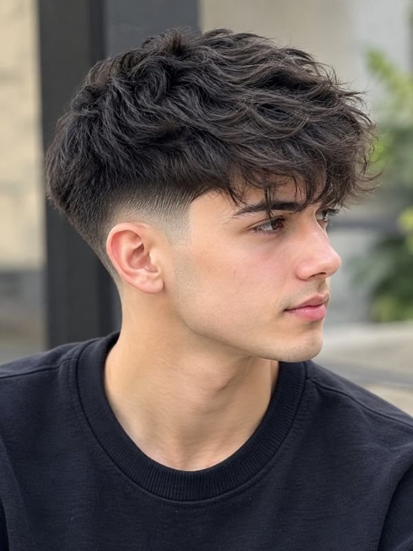 12. Low Taper Fade Casual Fringe