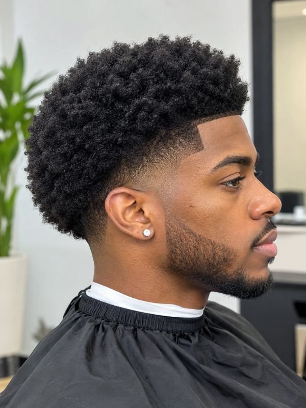 14. Low Taper Afro for Black Men