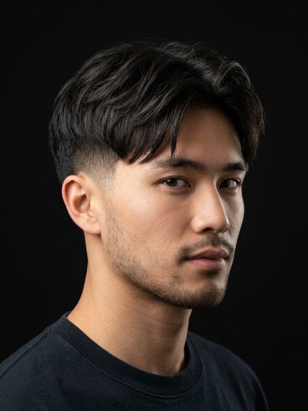 16. Korean Two-Block Taper Fade
