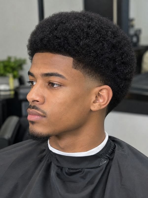 17. Low Taper Fade Classic Afro