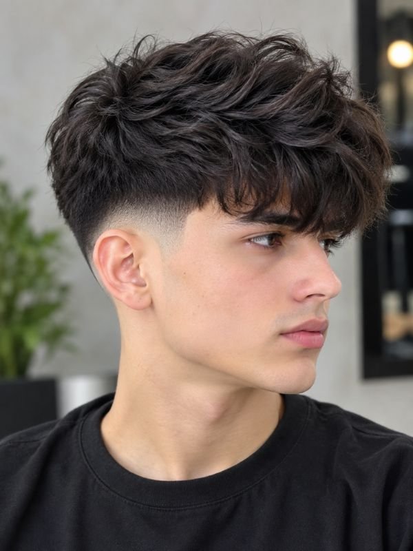 17. Taper Fade Fringe with Volume