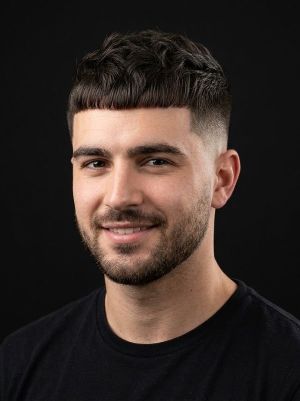 19. Caesar Haircut for Round Faces