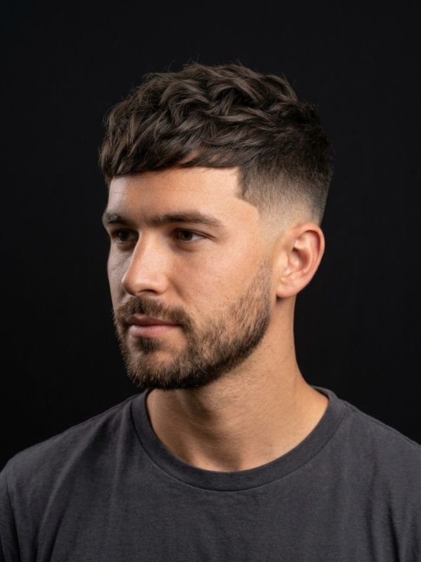 2. Textured Crop with Taper Fade