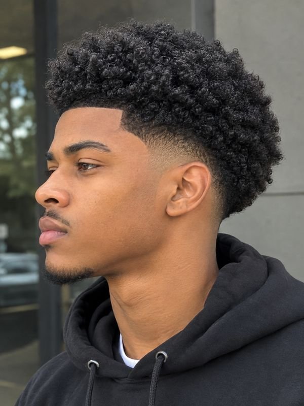 21. Low Taper Fade Trendy Afro