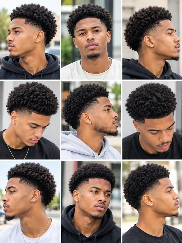 3. Low Taper Fade Afro Men