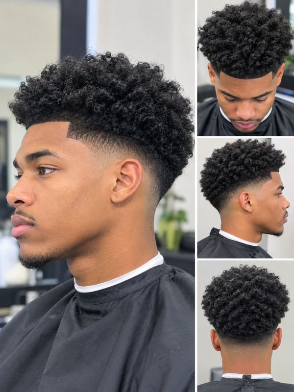 4. Low Taper Fade Black Haircut Blowout
