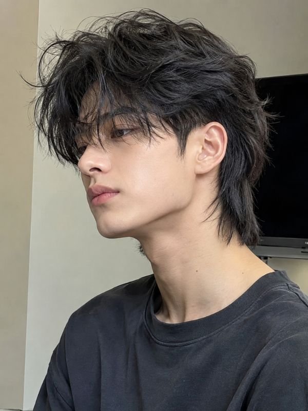 5. Messy Two Block Mullet