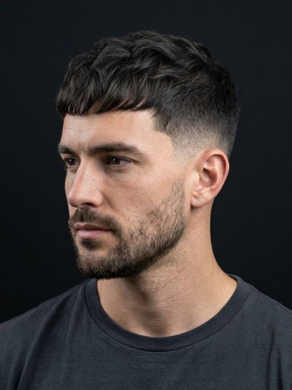 Caesar Style Cut with Soft Taper