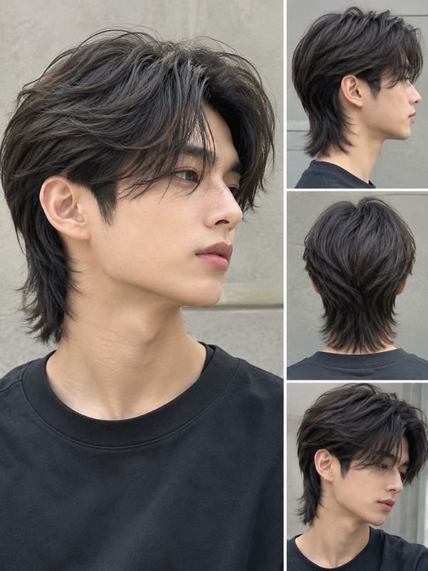 8. Layered Two Block Mullet