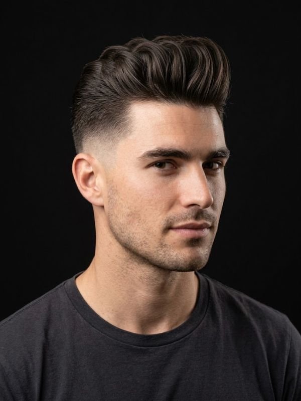 8. Modern Pompadour Taper Fade