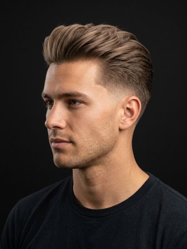 Blowout Low Taper Fade Straight Hair