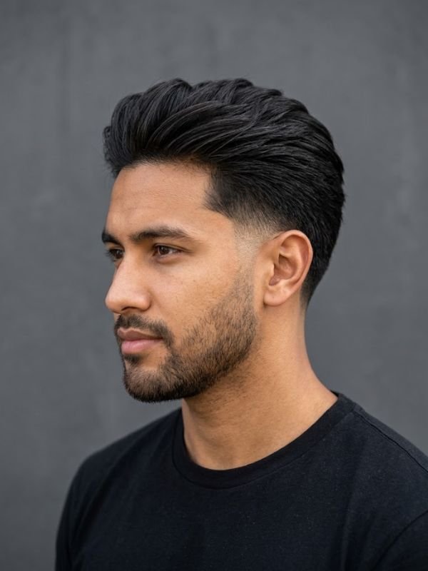 Burst Low Taper Fade Straight Hair