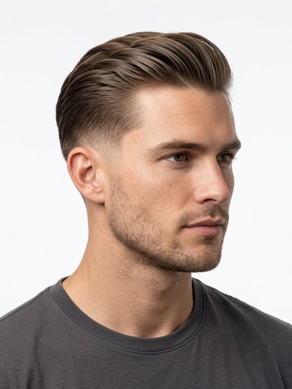 Classic Low Taper Fade Slick Back