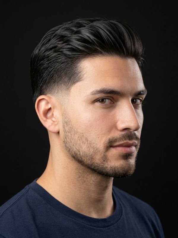 Hispanic Low Taper Fade Straight Hair