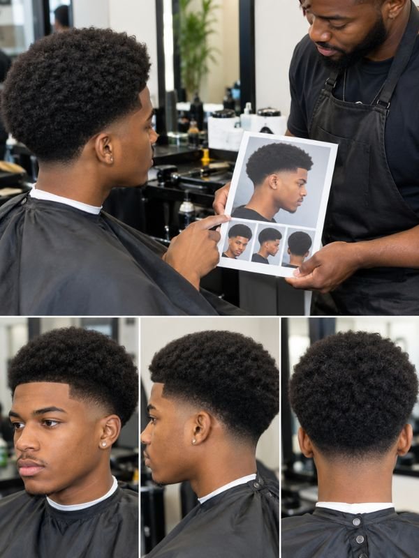 How to Ask Your Barber for a Low Taper Fade Afro