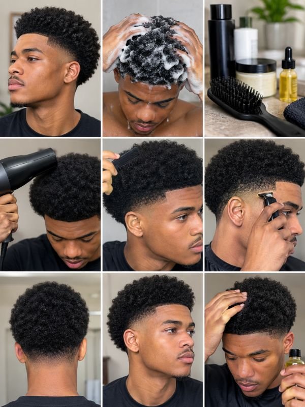 How to Maintain a Low Taper Fade Afro