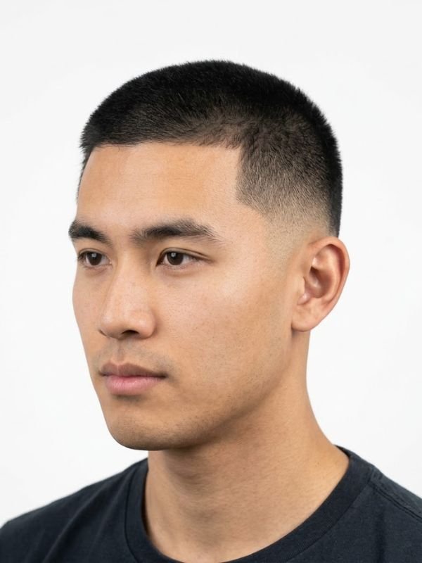 Low Taper Fade Asian Haircuts Buzz Cut