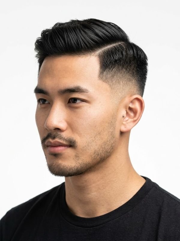 Low Taper Fade Asian Haircuts Comb Over