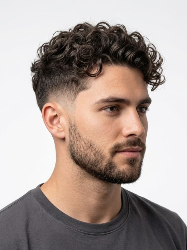 Low Taper Fade Asian Haircuts Curly Hair