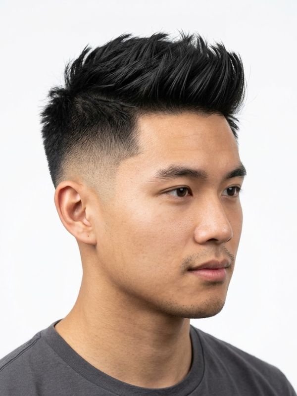 Low Taper Fade Asian Haircuts Faux Hawk