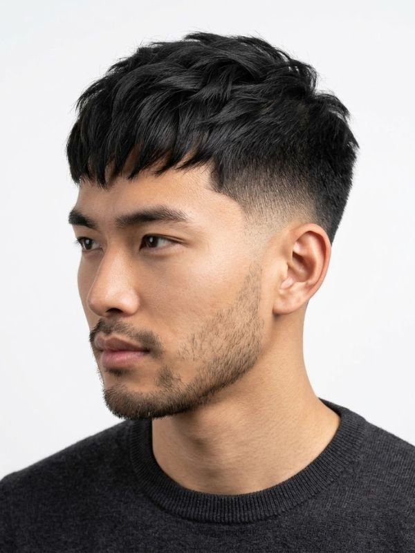 Low Taper Fade Asian Haircuts French Crop