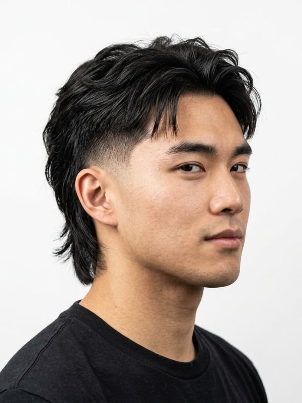 Low Taper Fade Asian Haircuts Mullet