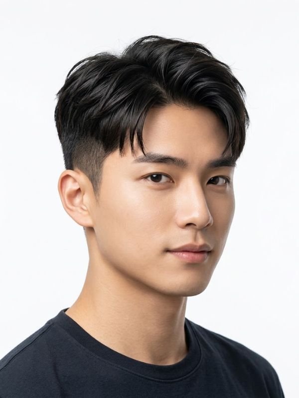 Low Taper Fade Asian Haircuts Two Block Haircut
