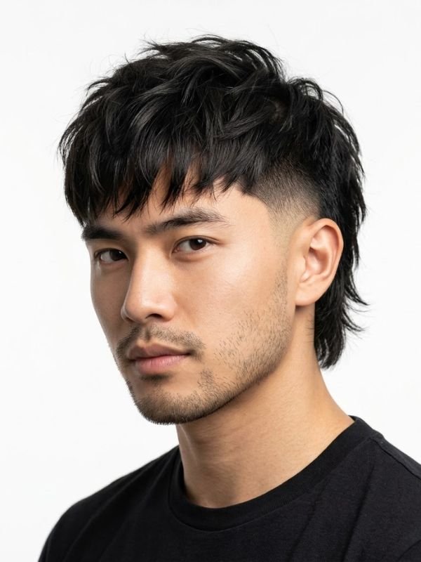 Low Taper Fade Asian Haircuts Wolf Cut