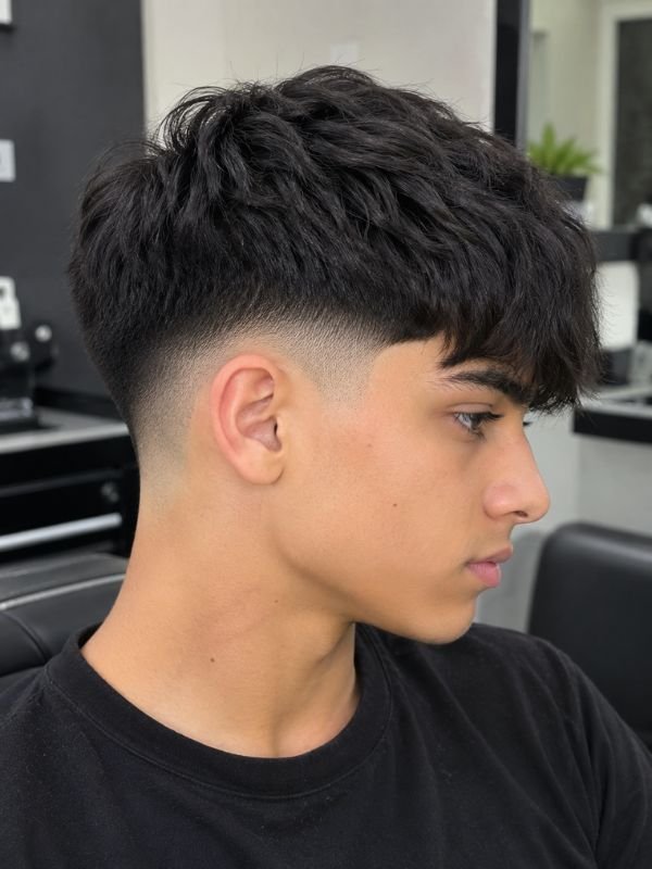 13. Low Taper Fade Black for Teens