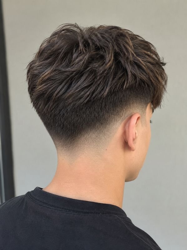 Low Taper Fade Fringe Back