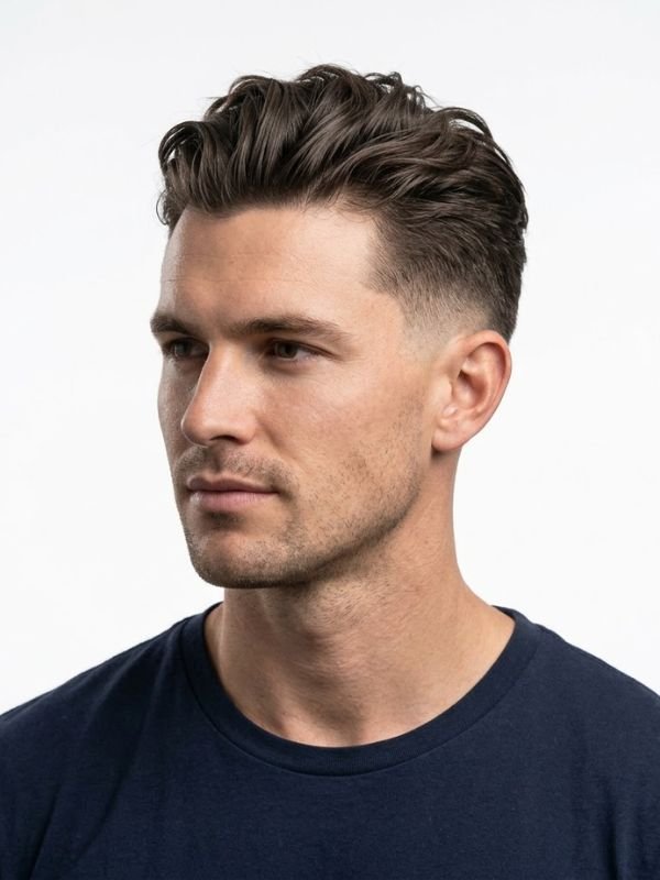Messy Low Taper Fade Slick Back
