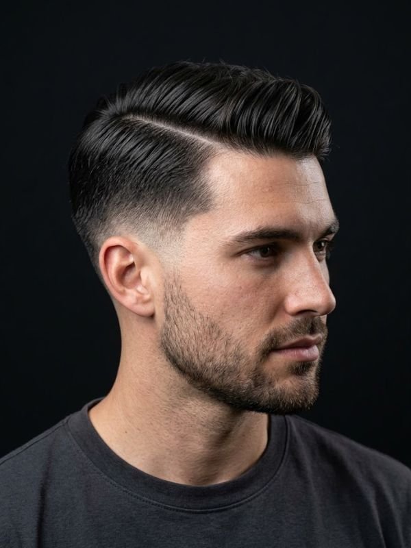 Professional Low Taper Fade Side Part