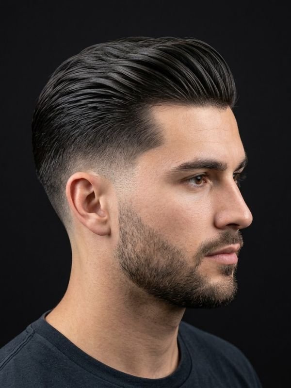 Professional Low Taper Fade Slick Back