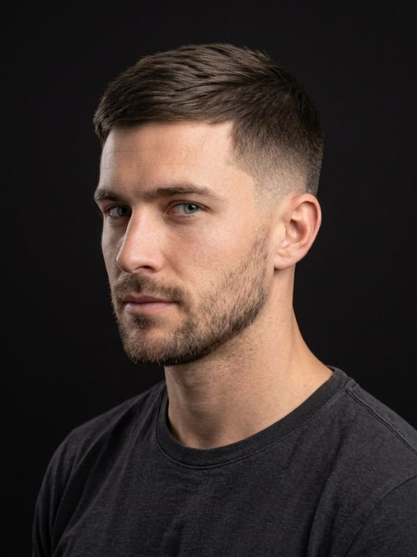 Thin Low Taper Fade Straight Hair