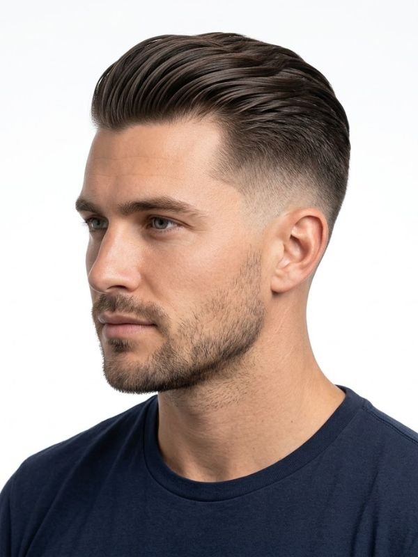 Undercut Low Taper Fade Slick Back